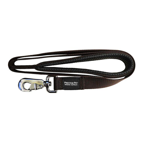 Prestige Pet Soft Padded Dog Leash Brown 1 Inch x 183cm