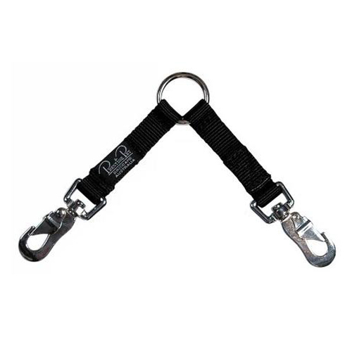 Prestige Pet Two-Dog Coupler Leash Attachment Black 3/4 Inch x 30cm