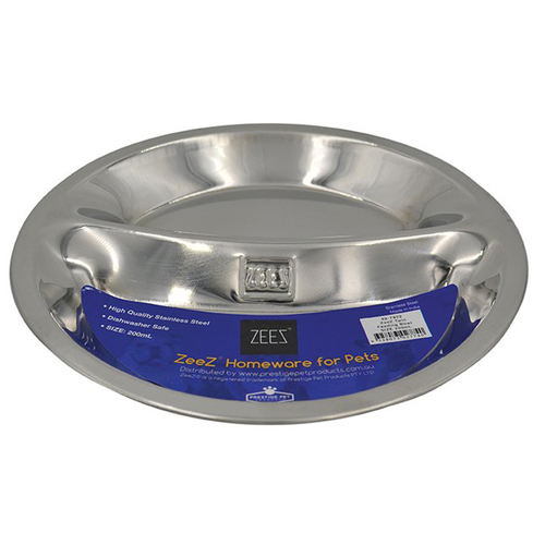 Zeez Stainless Steel Twin Feeding Pet Bowls 200ml