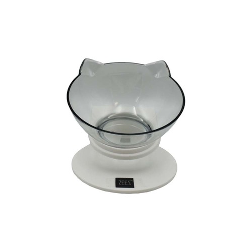 Zeez Single Elevated Tilted Easy Cleaning Cat Bowl 250ml