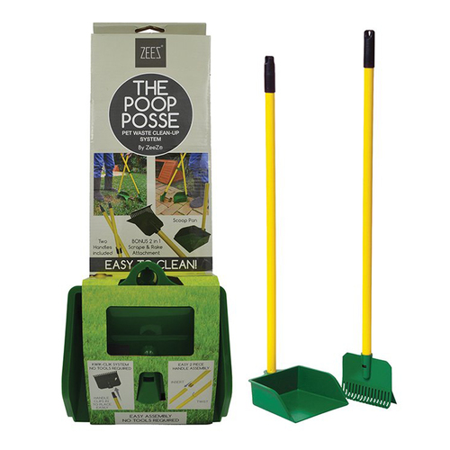 Zeez Poop Posse Pet Waste Clean-Up Brush & Pan 91cm