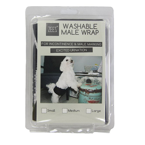 Zeez Washable Diaper Male Wrap for Incontinence & Male Marking Medium