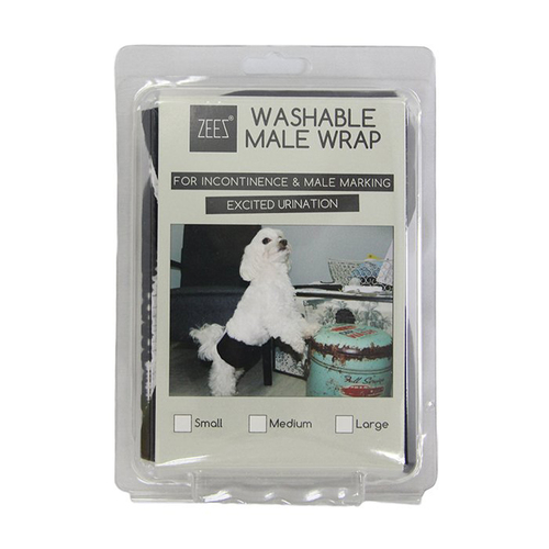 Zeez Washable Diaper Male Wrap for Incontinence & Male Marking Large