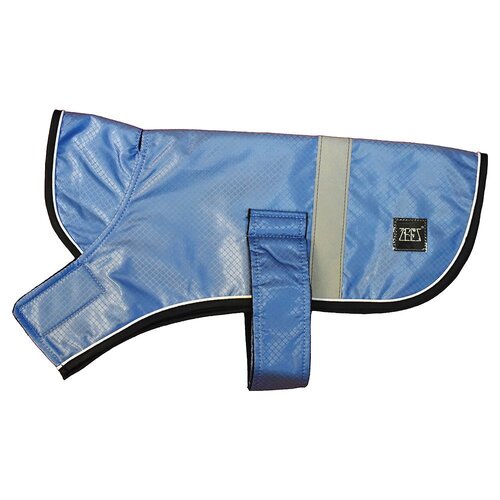 Zeez Dapper Waterproof Dog Coat Sky Blue Size 8 19cm