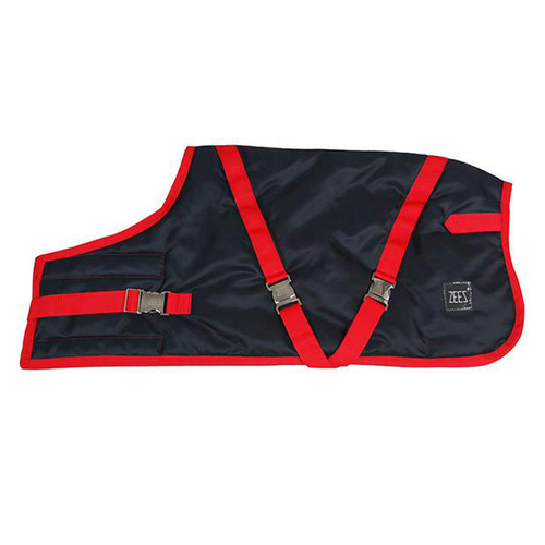 Zeez Supreme Waterproof Dog Coat Navy Stone/Red 81cm Size 32