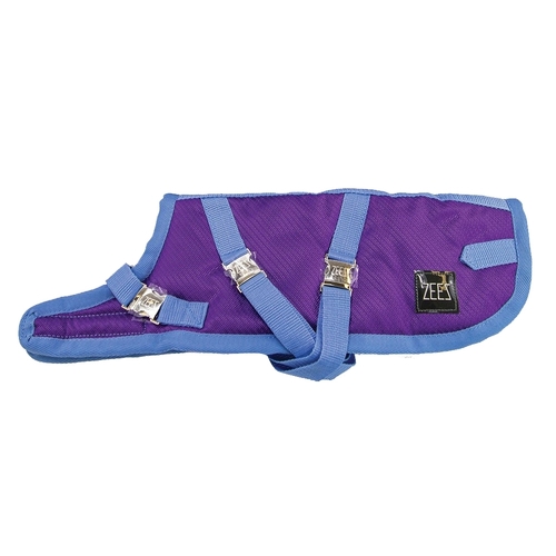 Zeez Supreme Dachshund Pet Dog Coat Grape Purple/Blue Size 17