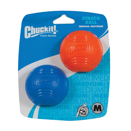 Chuckit Strato Ball Interactive Play Dog Toy Medium 2 Pack