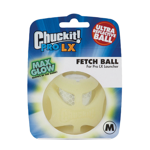 Chuckit Pro LX Fetch Ball Max Glow Dog Toy for Pro LX Launcher Medium