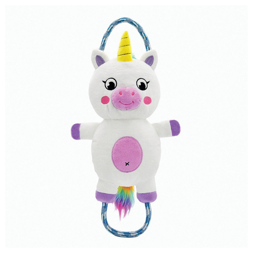 HugSmart Rope Funz Melody Bros Fairytale Store Unicorn Plush Dog Squeaker Toy