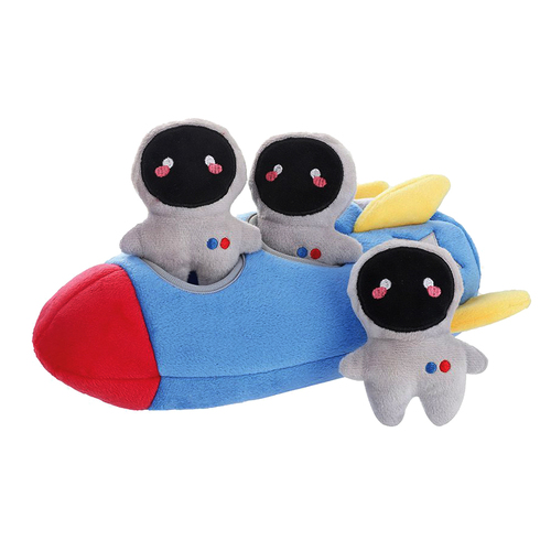 HugSmart Puzzle Hunter Space Paws Rocket Interactive Plush Dog Squeaker Toy