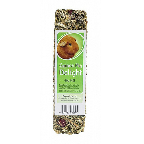 Passwell Guinea Pig Delights High Fibre Treat Bar 40g 24 Pack 