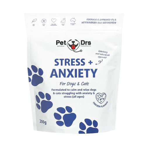 Pet Drs Stress & Anxiety Calm & Relax Supplement for Dogs & Cats 200g