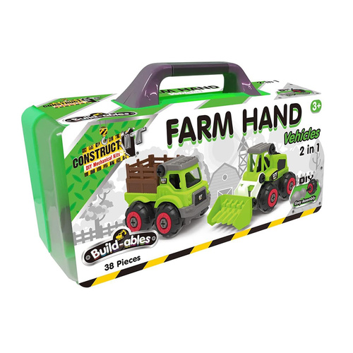 Construct It Build-ables 2-in-1 Farm Hand Vehicles 38 Pieces (BMS011141)