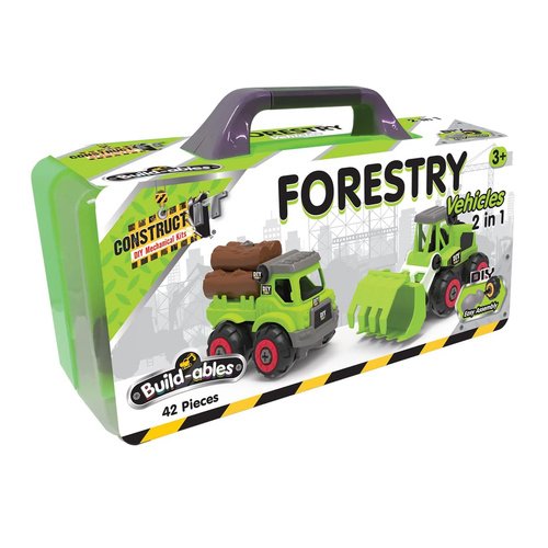 Construct It Build-ables 2-in-1 Forestry Vehicles 42 Pieces (BMS011158)