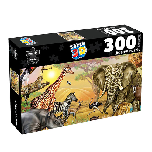 Puzzle Master African Animals Lenticular Jigsaw Puzzle 300 Pieces (BMS011608)