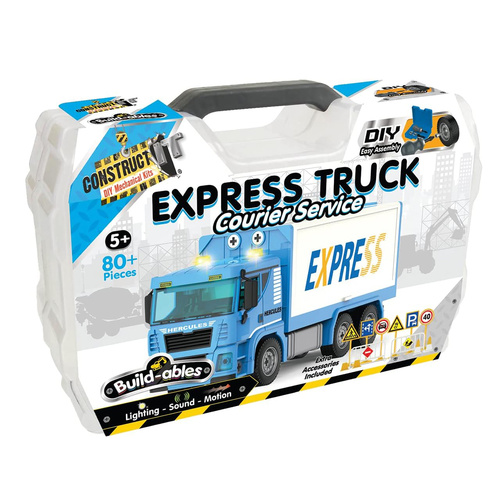 Construct It Build-ables Plus Express Truck Courier Service 80+pcs (BMS011622)