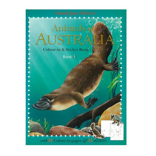 Animals of Australia Colour-in & Sticker by Natalie Jane Parker Bk 1 (BRO756269)