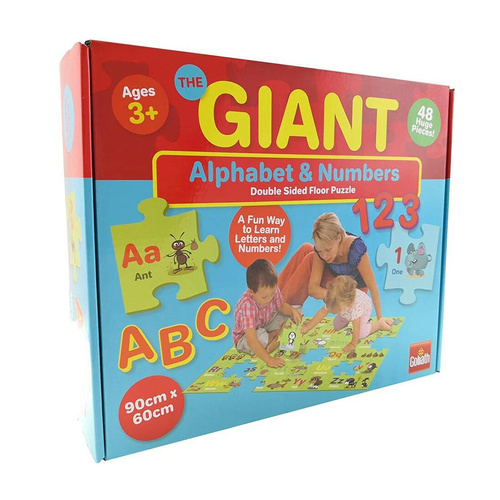 Goliath The Giant Alphabet & Numbers Double SIded Floor Puzzle 48pcs (CAA020017)