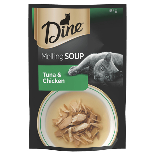 Dine Melting Soup Cat Food Tuna & Chicken 40g x 12 