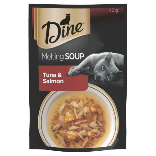 Dine Melting Soup Cat Food Tuna & Salmon 40g x 12