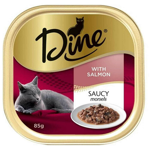 Dine Saucy Morsels with Salmon Cat Food 7 x 85g 