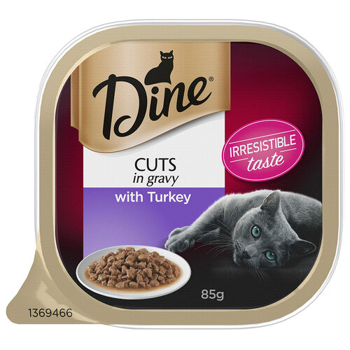 Dine Turkey Cuts with Gravy Cat Food 85g x 7