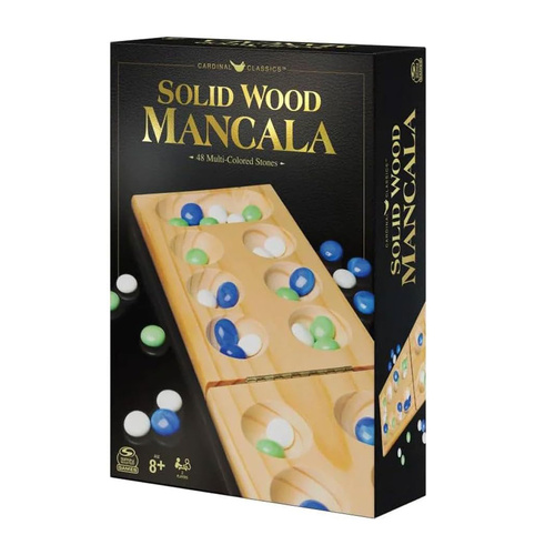 Cardinal Solid Wood Mancala Folding Classic Game 2-Players Ages 8+ (CLA317211)