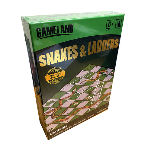 Gameland Snakes & Ladders Board Game 2-4 Players Ages 6+ (CLA922939)