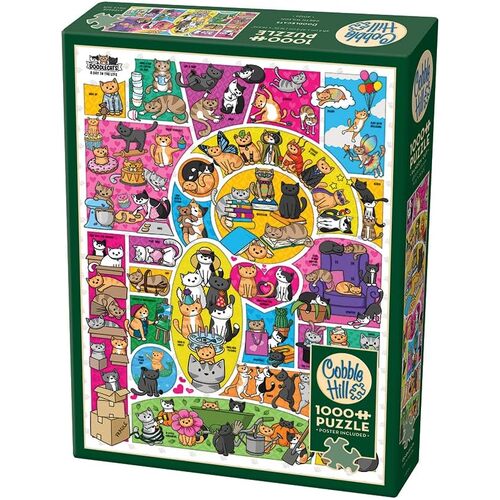 Cobble Hill Doodlecats Jigsaw Puzzle incl Poster 1000 Pieces (COB40126)