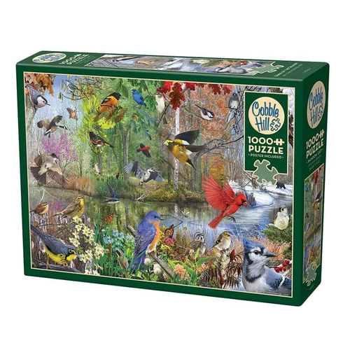 Cobble Hill Birds of the Season Jigsaw Puzzle incl Poster 1000pcs (COB40163)