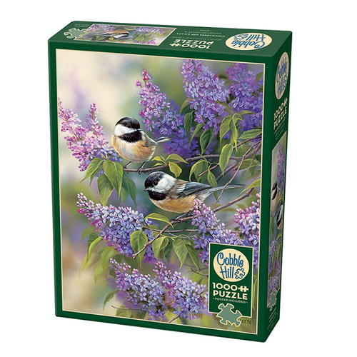 Cobble Hill Chickadees & Lilacs Jigsaw Puzzle incl Poster 1000pcs (COB40166)