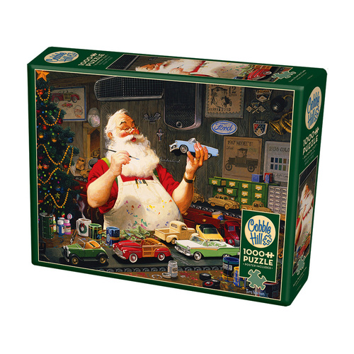 Cobble Hill Santa Painting Cars Jigsaw Puzzle incl Poster 1000pcs (COB40224)