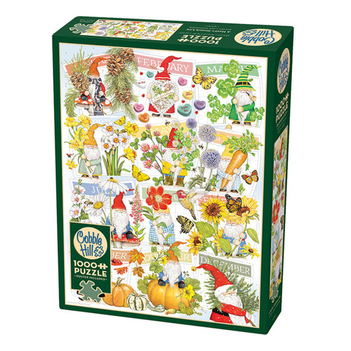 Cobble Hill A Happy Gnome Life Jigsaw Puzzle incl Poster 1000 Pieces (COB40261)