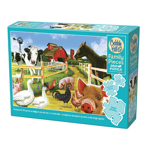 Cobble Hill Welcome to Farm Family Pieces Jigsaw Puzzle 350pcs (COB47029)