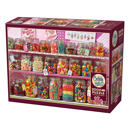 Cobble Hill Candy Store Jigsaw Puzzle incl Poster 2000 Pieces (COB49003)