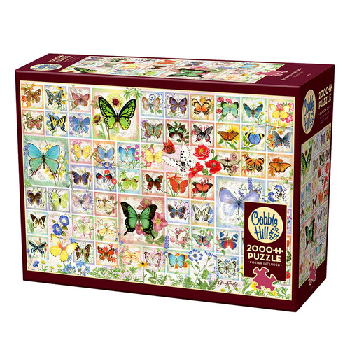 Cobble Hill Butterflies & Blossoms Jigsaw Puzzle incl Poster 2000pcs (COB49011)