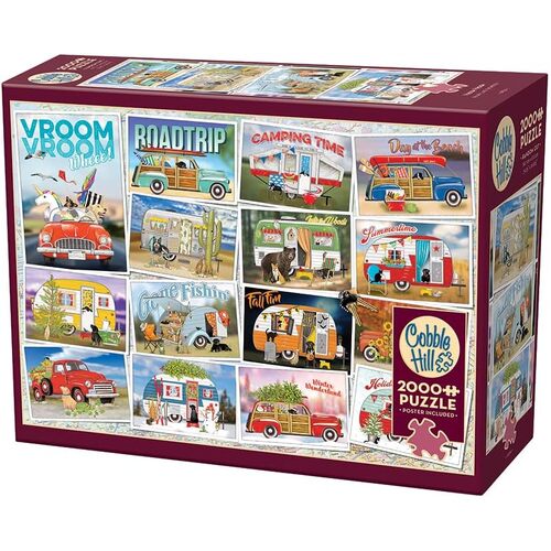 Cobble Hill Vroom Vroom Jigsaw Puzzle incl Poster 2000 Pieces (COB49014)