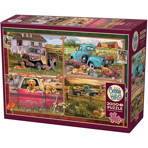 Cobble Hill Its A Dogs Life Jigsaw Puzzle incl Poster 2000 Pieces (COB49018)