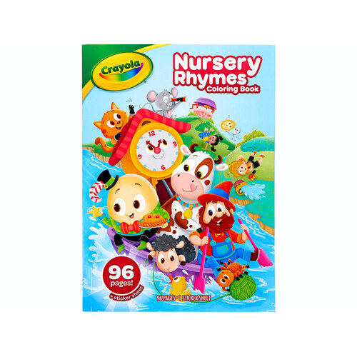 Crayola Nursery Rhymes Colouring Book + Sticker Sheet (CRA04-1079)