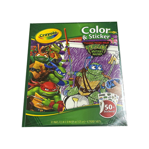 Crayola Teenage Mutant Ninja Turtles Colour & Sticker for Ages 3+ (CRA04-2850)