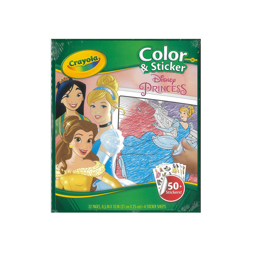 Crayola Disney Princess Color & Sticker 50+ Stickers 32 Pages (CRA04-5091)