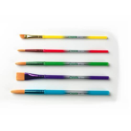 Crayola Brushes Great for Crafts & Projects Set of 5 (CRA05-3506)