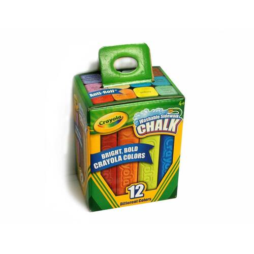 Crayola Washable Sidewalk Chalk for Ages 4+ 12 Pack (CRA51-2012)