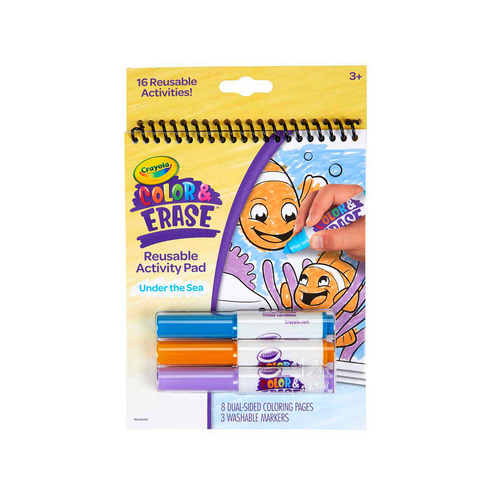 Crayola Under the Sea Color & Erase Reusable Activity Pad for Kids (CRA81-1489)