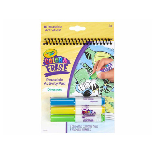 Crayola Dinosaurs Color & Erase Reusable Activity Pad for Kids (CRA81-1491)