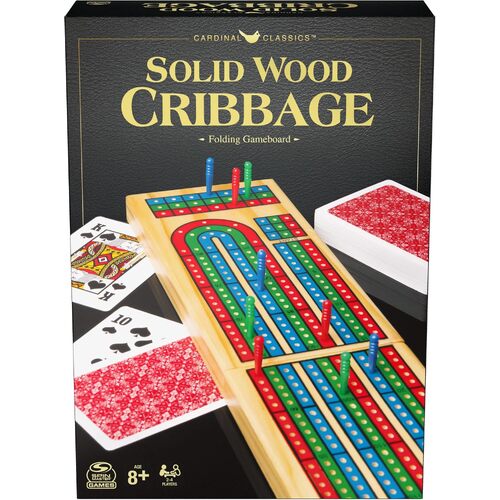 Cardinal Classics Solid Wood Cribbage Folding Gameboard 2-4 Players (CRI339367)