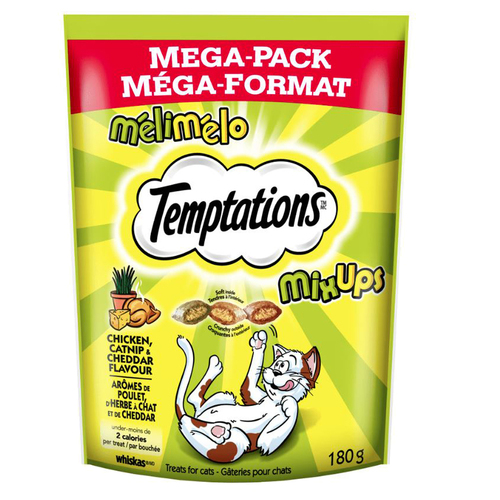 Temptations Cat Treats MixUps Chicken Catnip & Cheddar Flavour 180g x 5