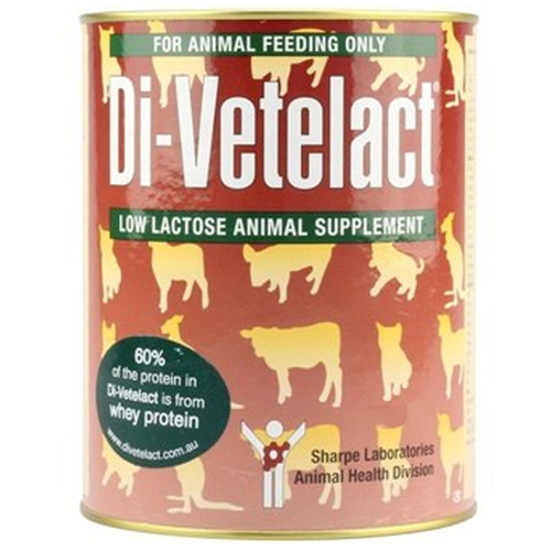 Di-Vetelact Animal Pet Supplement Milk Replacer Low Lactose 900g 