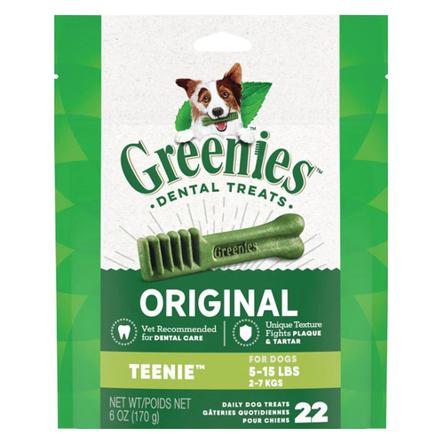 Greenies Dental Treats Oral Care Original Teenie for Dogs 2-7kg 22 Pack