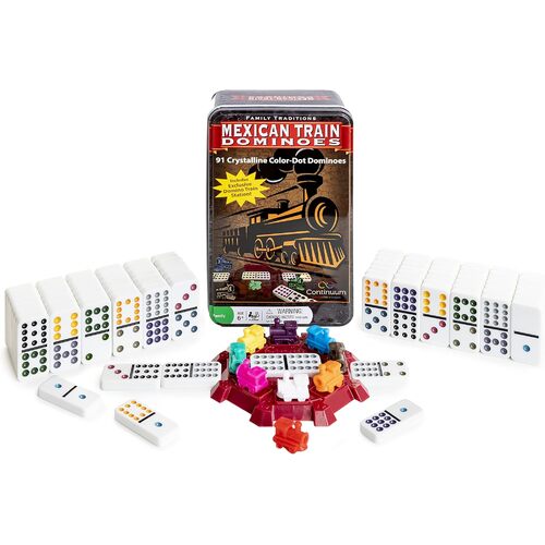 Continuum Mexican Train Dominoes 2-8 Players Ages 6+ (DOM003364)